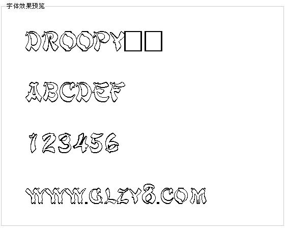 DROOPY字体