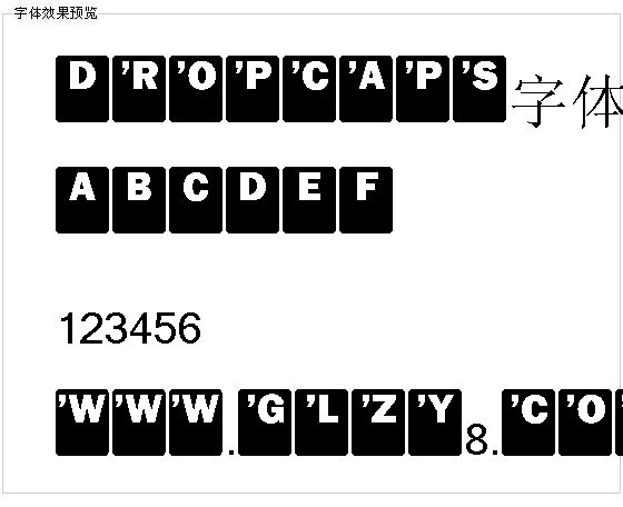 Dropcaps字体