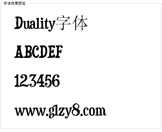 Duality字体