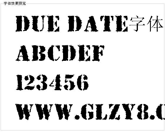 Due Date字体