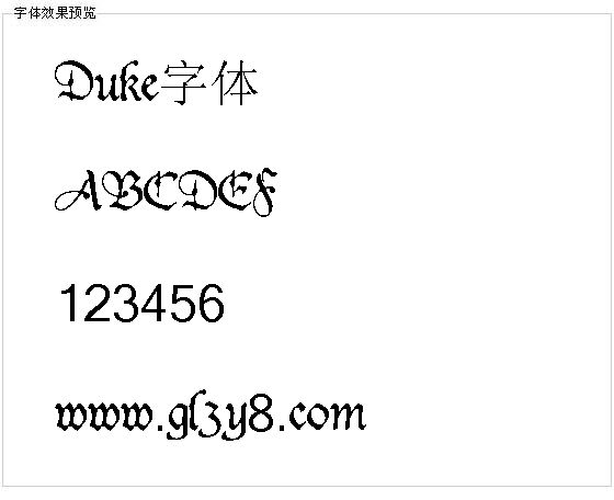 Duke字体