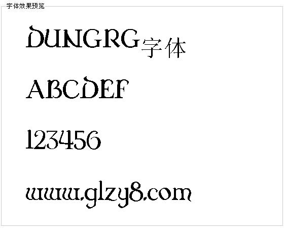 DUNGRG字体