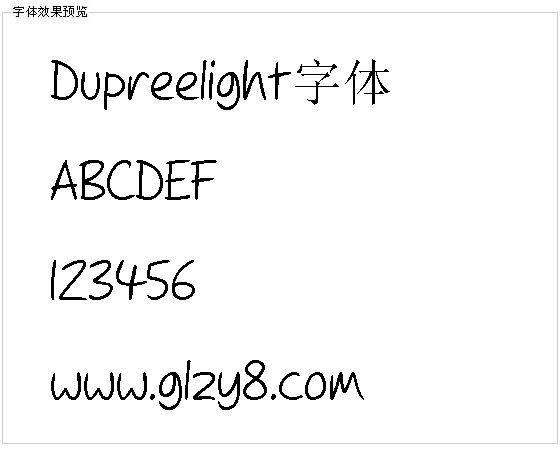 Dupreelight字体