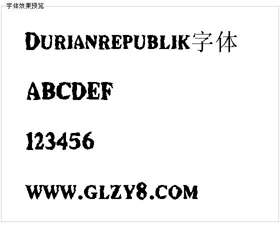 Durianrepublik字体