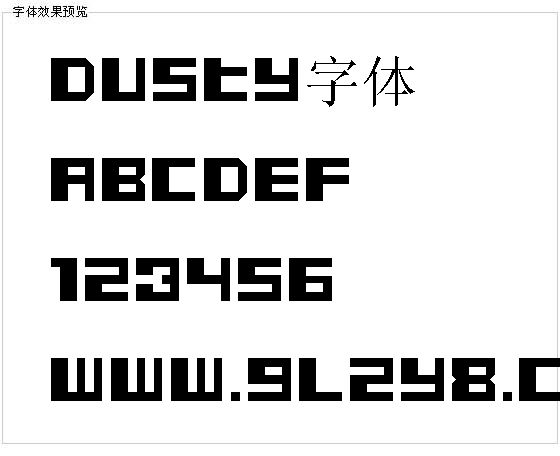 Dusty字体