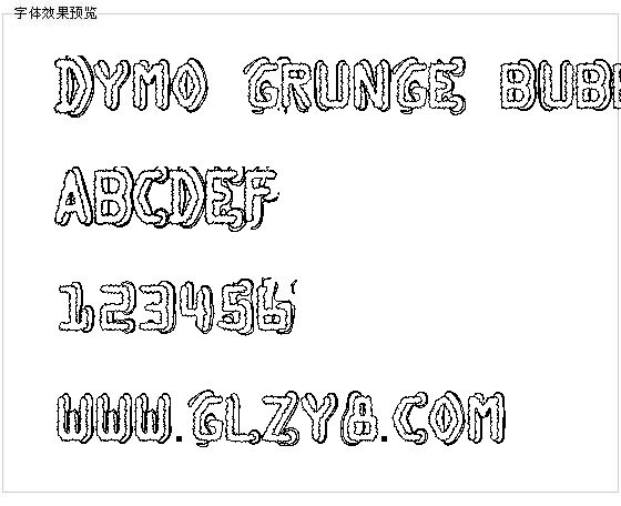 Dymo grunge bubble字体