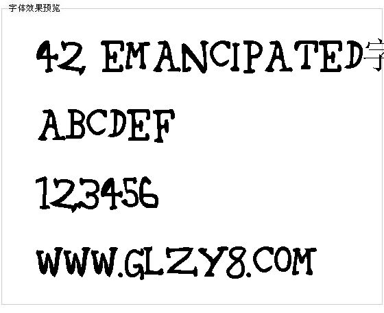 42 emancipated字体