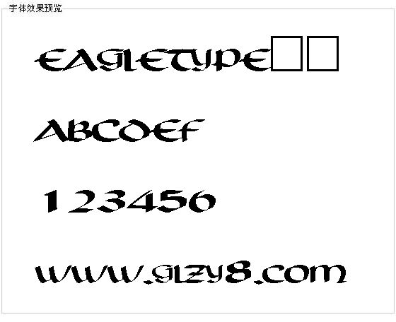 EAGLETYPE字体