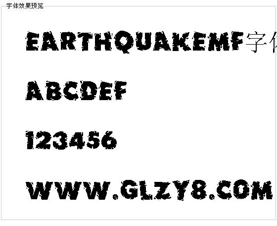 EarthquakeMF字体