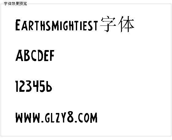 Earthsmightiest字体