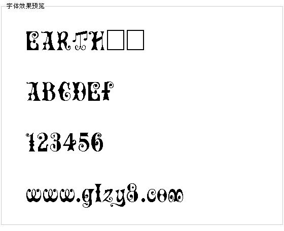 EARTH字体