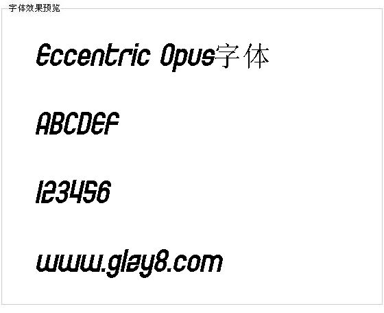 Eccentric Opus字体