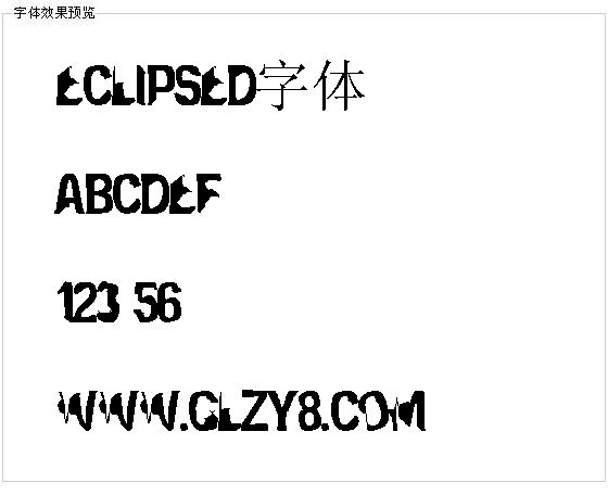 Eclipsed字体