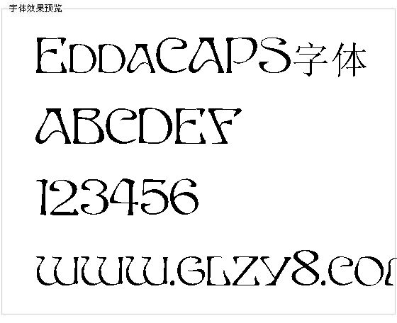 EddaCAPS字体