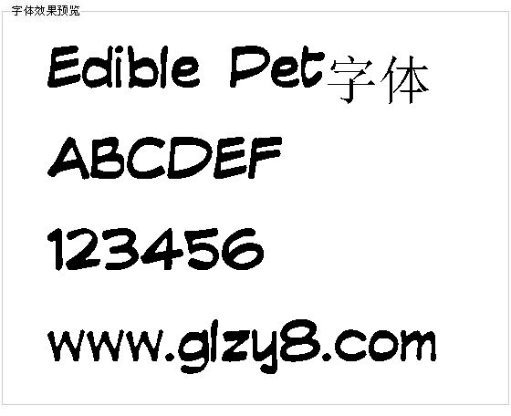 Edible Pet字体