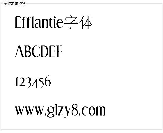 Efflantie字体