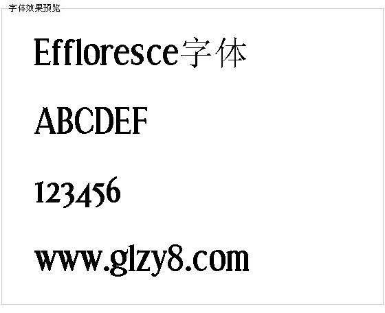 Effloresce字体