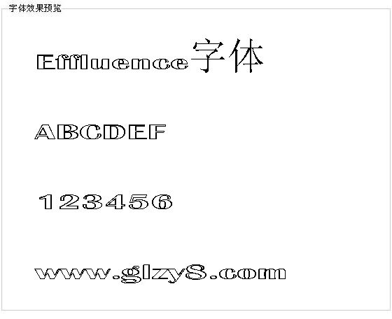 Effluence字体