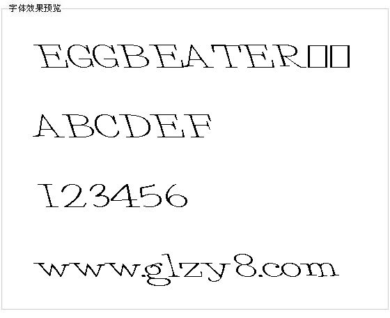 EGGBEATER字体