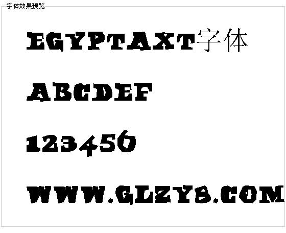 Egyptaxt字体