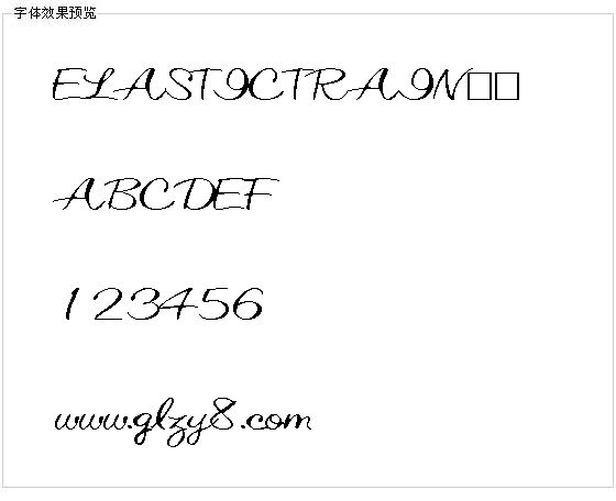 ELASTICTRAIN字体