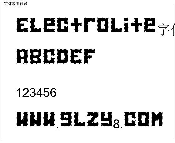 Electrolite字体