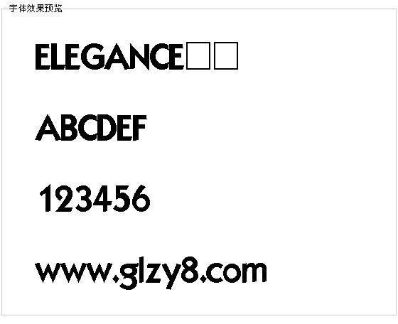 ELEGANCE字体