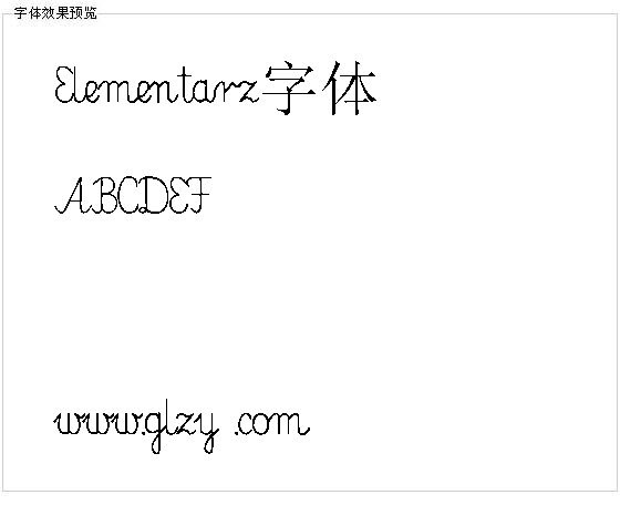 Elementarz字体