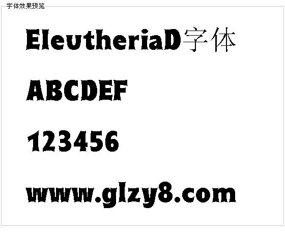 EleutheriaD字体