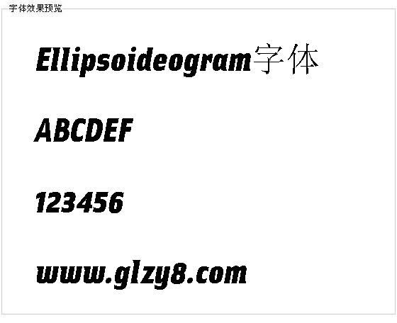 Ellipsoideogram字体