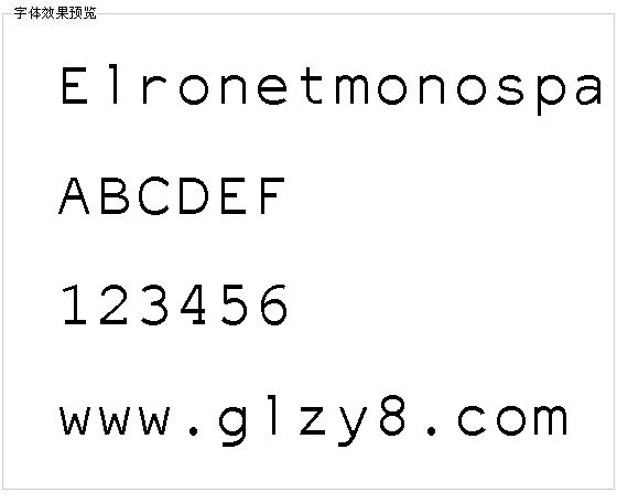 Elronetmonospace字体