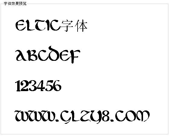 Eltic字体