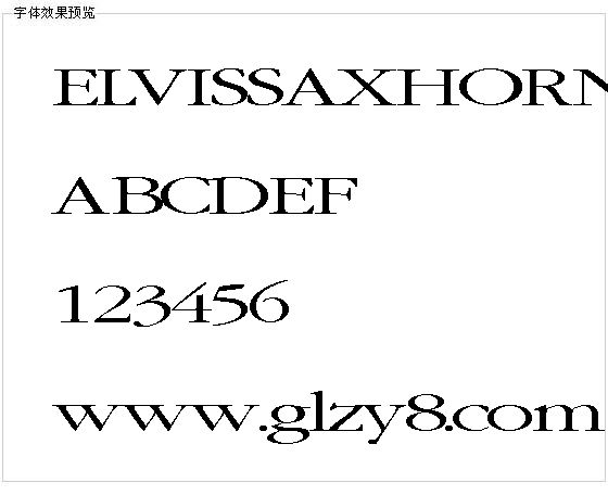 ELVISSAXHORN字体