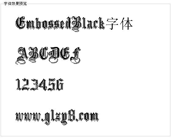 EmbossedBlack字体