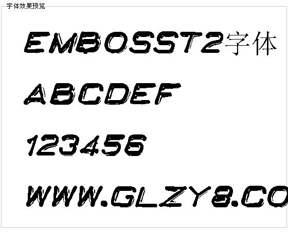 Embosst2字体