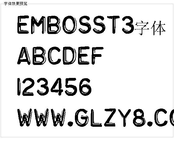 Embosst3字体