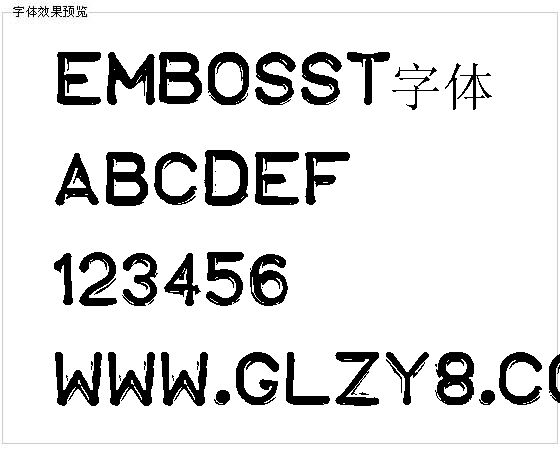 Embosst字体