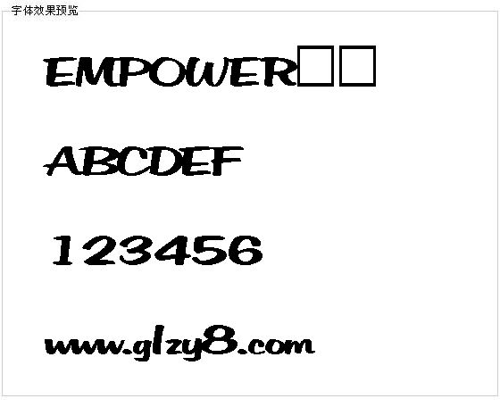 EMPOWER字体