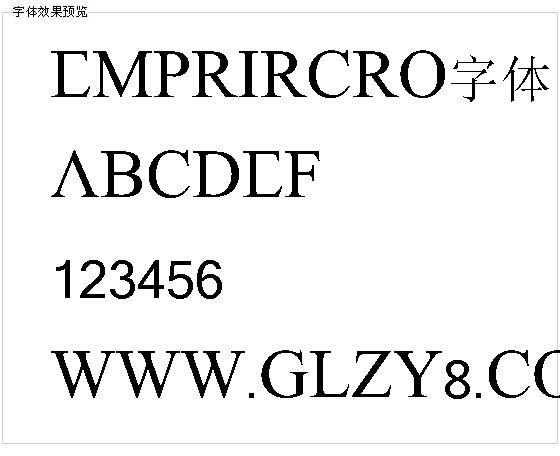 Emprircro字体