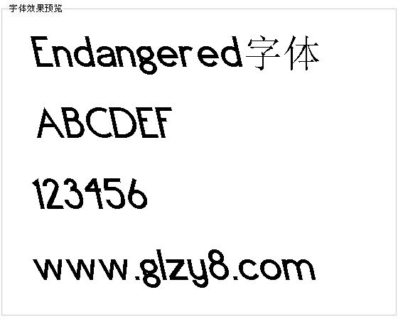 Endangered字体