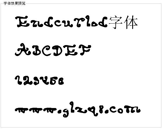 Endcurled字体