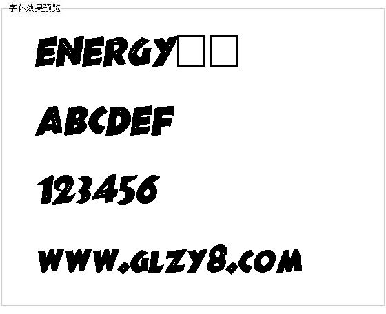 ENERGY字体