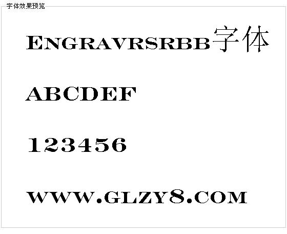 Engravrsrbb字体