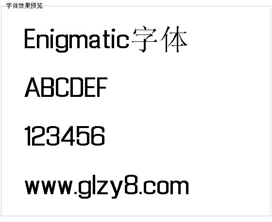 Enigmatic字体