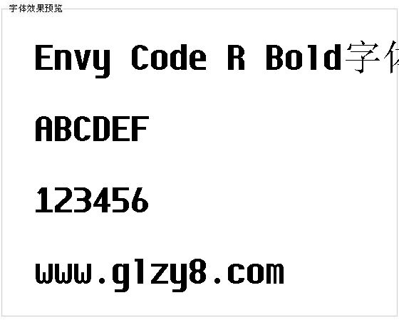 Envy Code R Bold字体