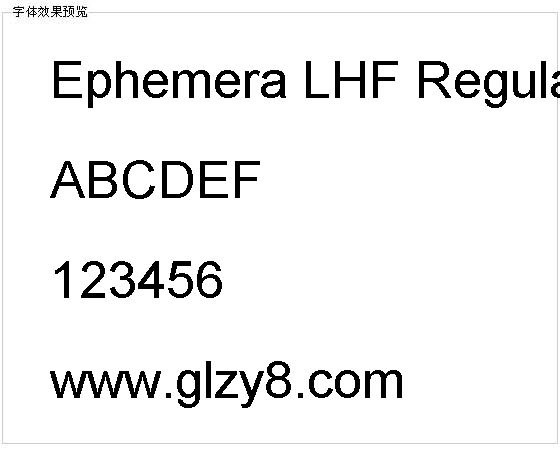 Ephemera LHF Regular字体