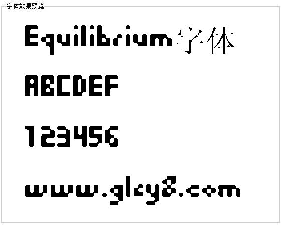 Equilibrium字体