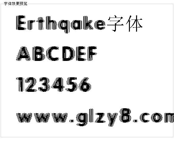 Erthqake字体