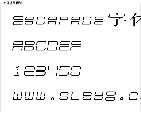 Escapade字体