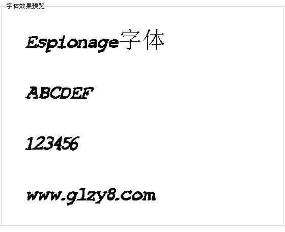 Espionage字体